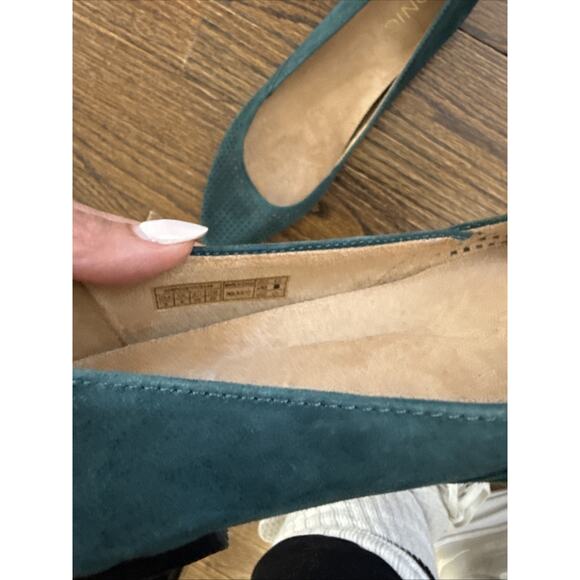 Vionic Gem Posey Women Ballet Flat Green Perforated Suede Orthotic Shoe Size 8 - Picture 5 of 5